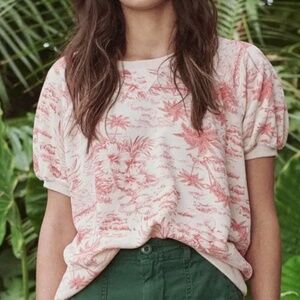 The Great Tropical Hawaiian Hibiscus Puff Sleeve Sweatshirt 3 S/S